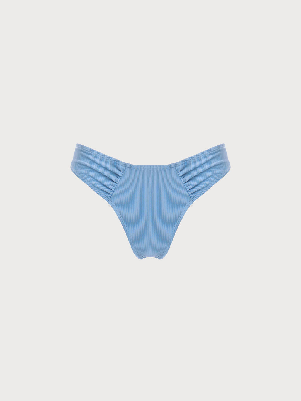 Şık Mavi Gömlek Detaylı Düşük Bel Bikini Altı