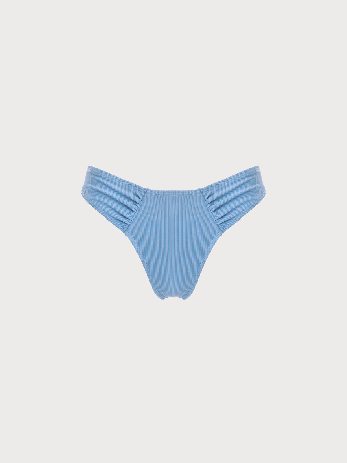 Şık Mavi Gömlek Detaylı Düşük Bel Bikini Altı