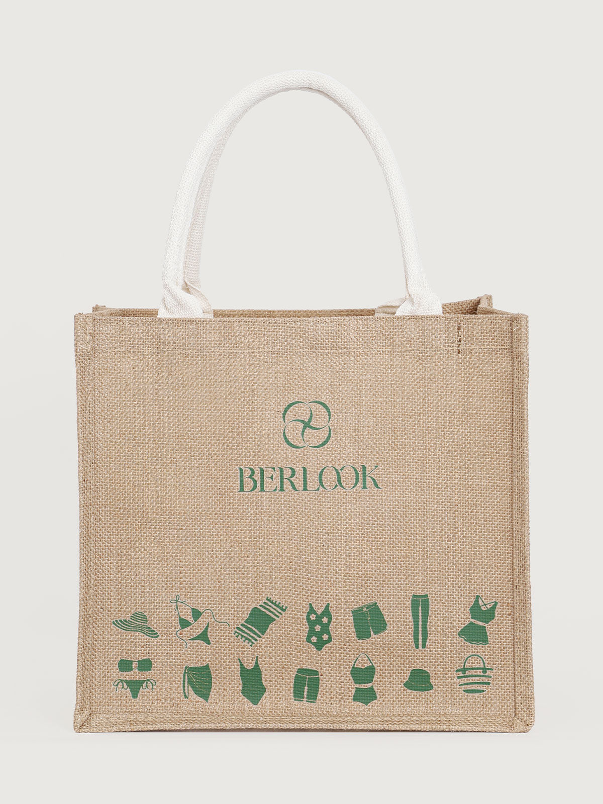 BERLOOK Premium Yeşil Jüt El Çantası - Şık ve Dayanıklı