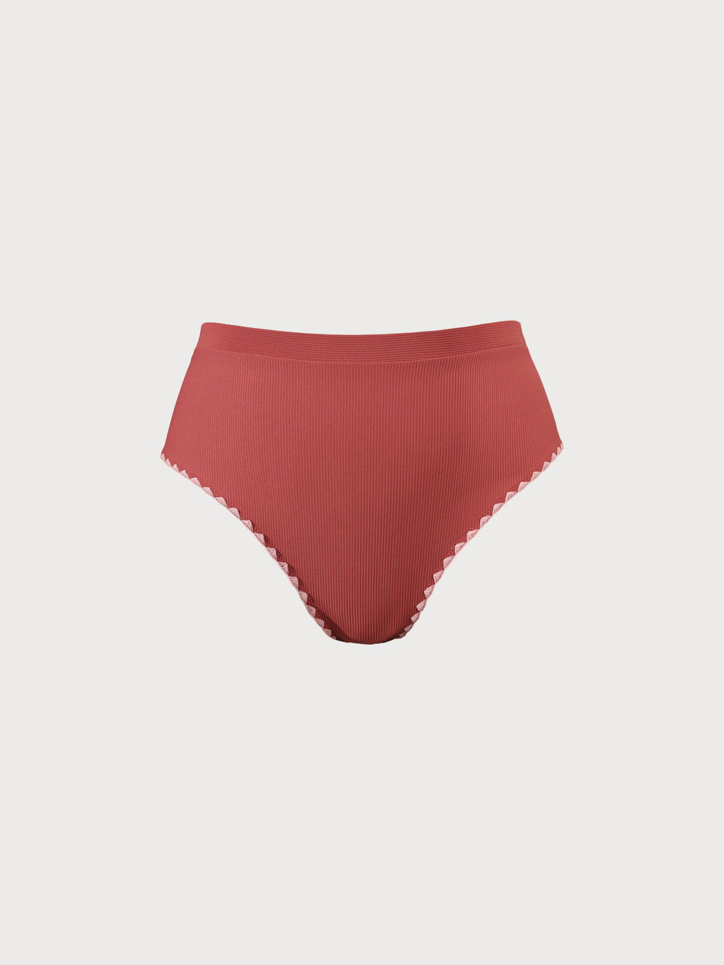 Yüksek Bel Kırmızı Tuğla Büyük Beden Bikini Altı