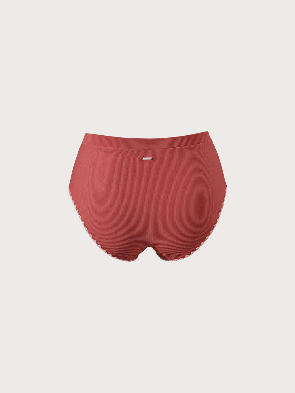 Yüksek Bel Kırmızı Tuğla Büyük Beden Bikini Altı
