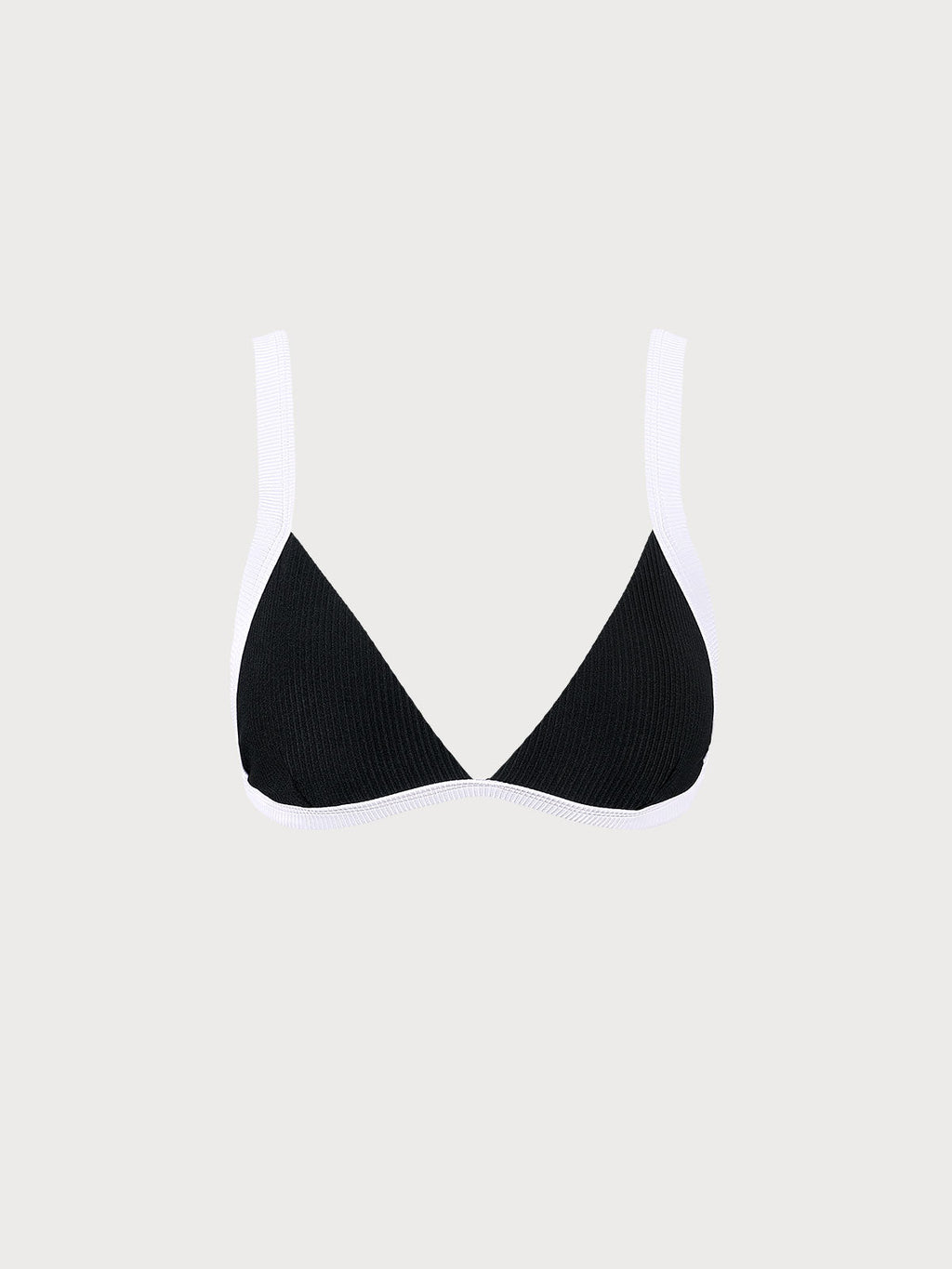 Şık Kontrast Dikişli Üçgen Bikini Üstü - Yaz Modası
