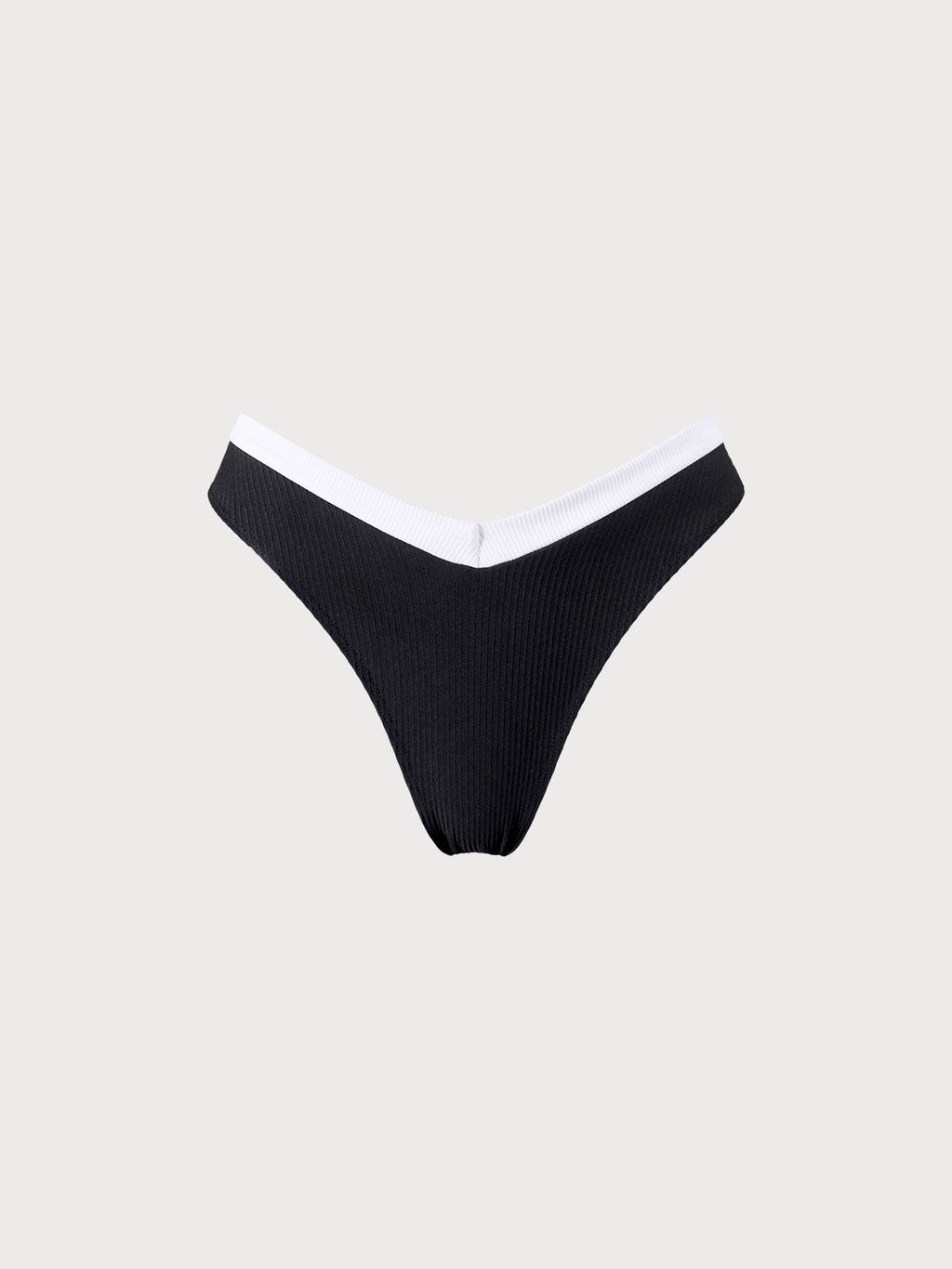 Şık Kontrast Dikişli V-Yaka Bikini Altı - Yaz Modası