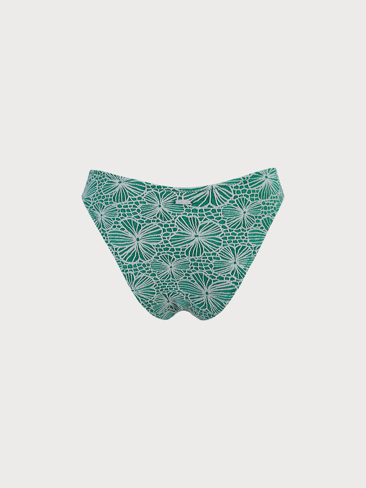 Yeşil Çiçek Desenli Premium Bikini Altı