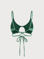 Şık Yeşil Geometrik Desenli Bikini Üstü - Yaz Modası