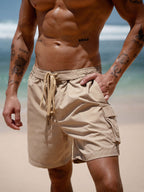 Hapnix® Deve Plajı Erkek Yüzme Şortları - 7 İnç