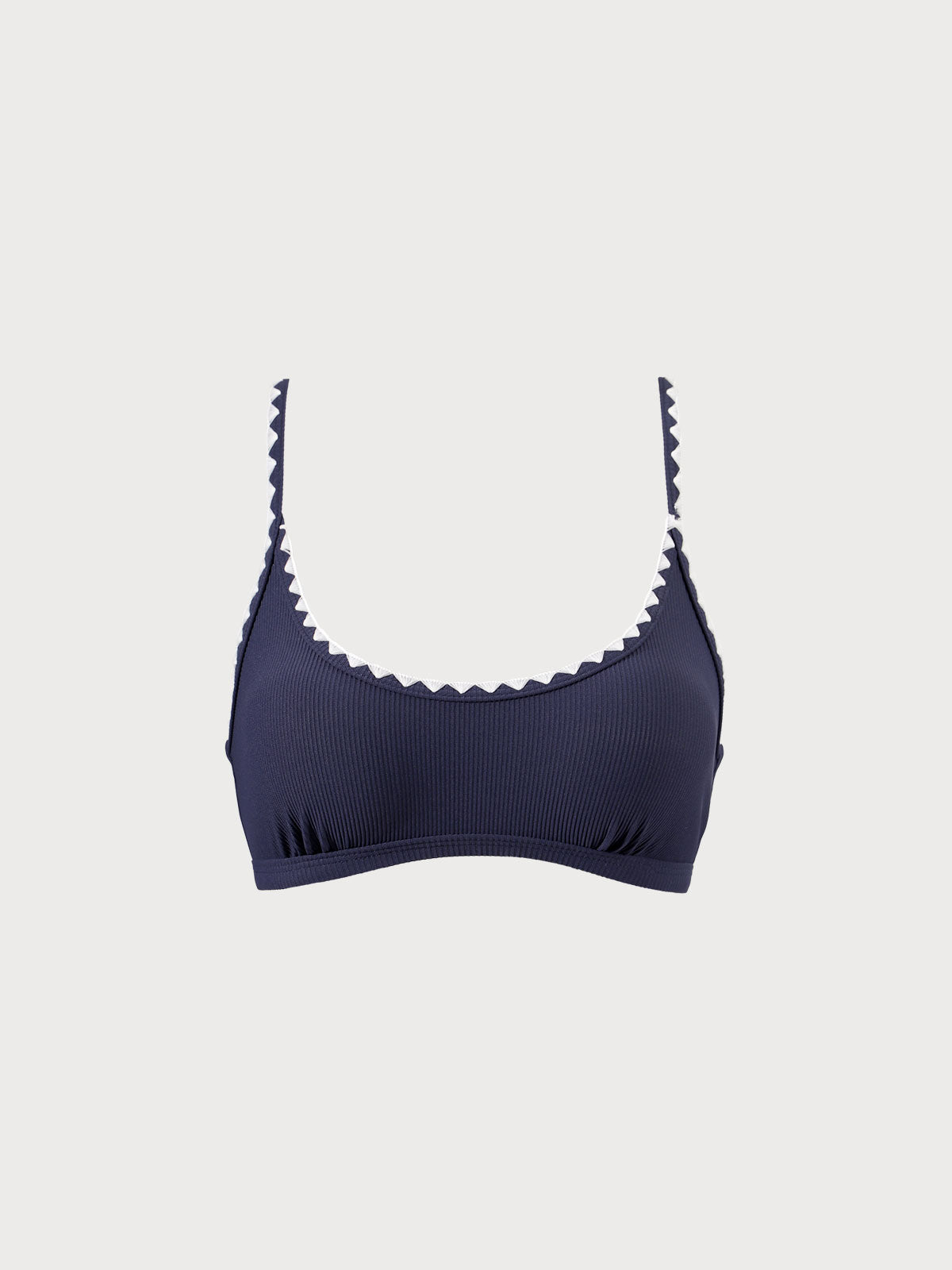 Şık Lacivert Kontrast Dikişli Bikini Üstü - Yaz Modası