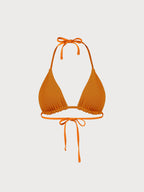 Turuncu Ters Çevirilebilir Üçgen Bikini Üstü - Şık ve Rahat
