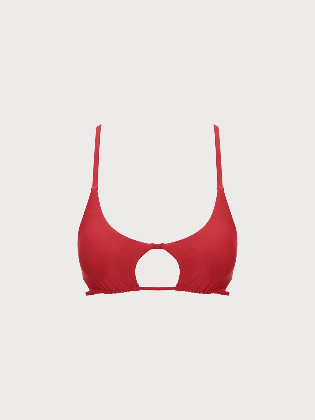 Premium Kırmızı Kesik Bikini Üstü - ECONYL® Kalitesiyle