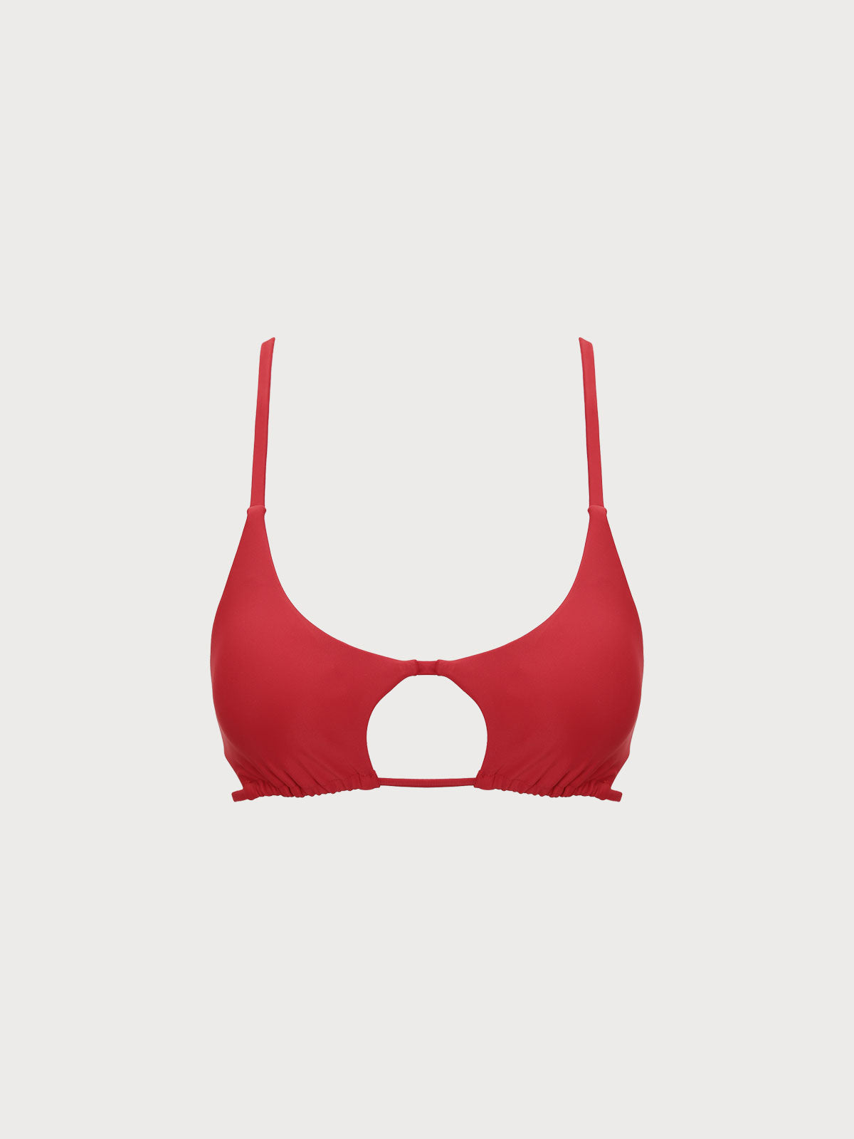 Premium Kırmızı Kesik Bikini Üstü - ECONYL® Kalitesiyle