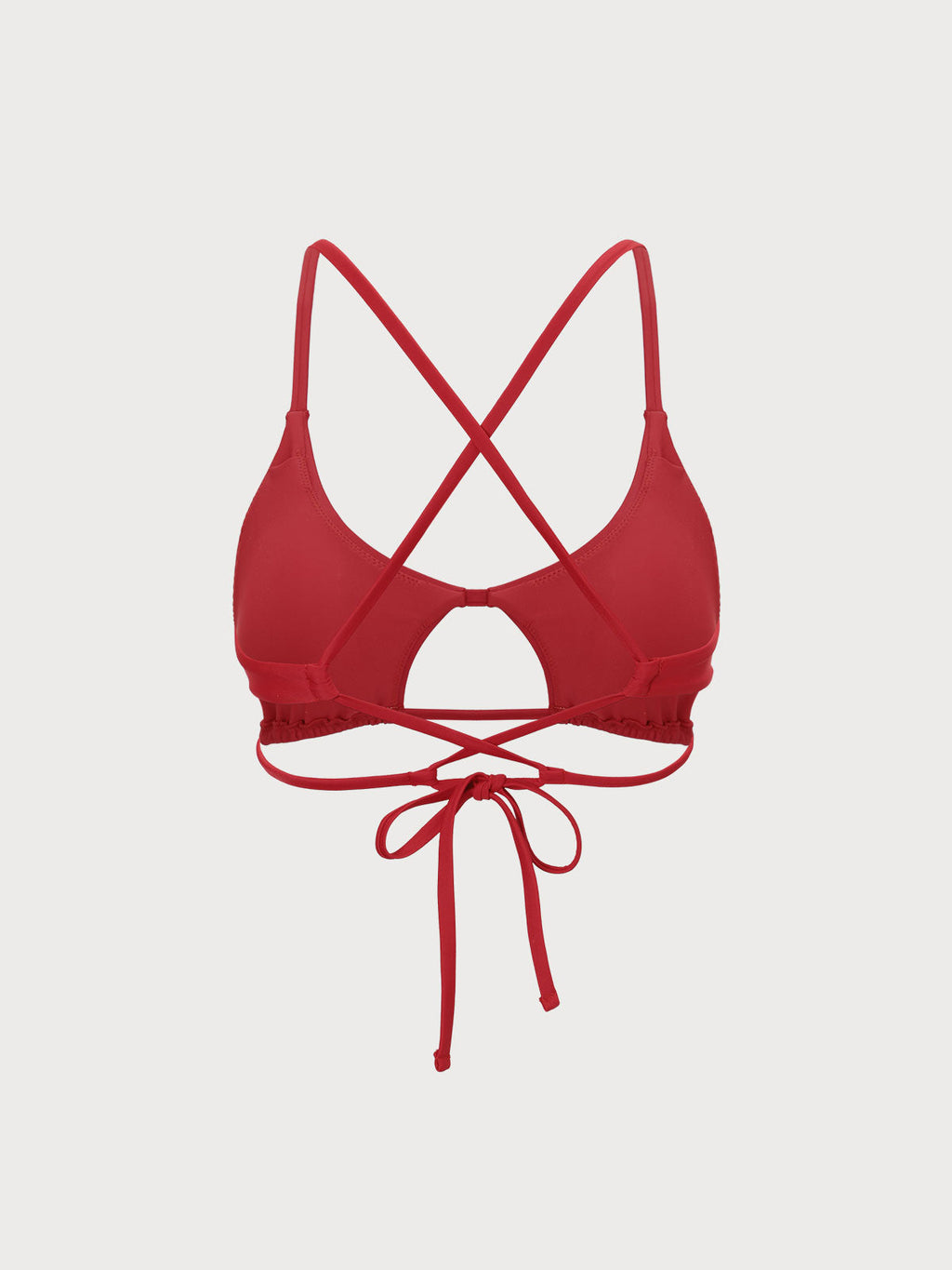 Premium Kırmızı Kesik Bikini Üstü - ECONYL® Kalitesiyle