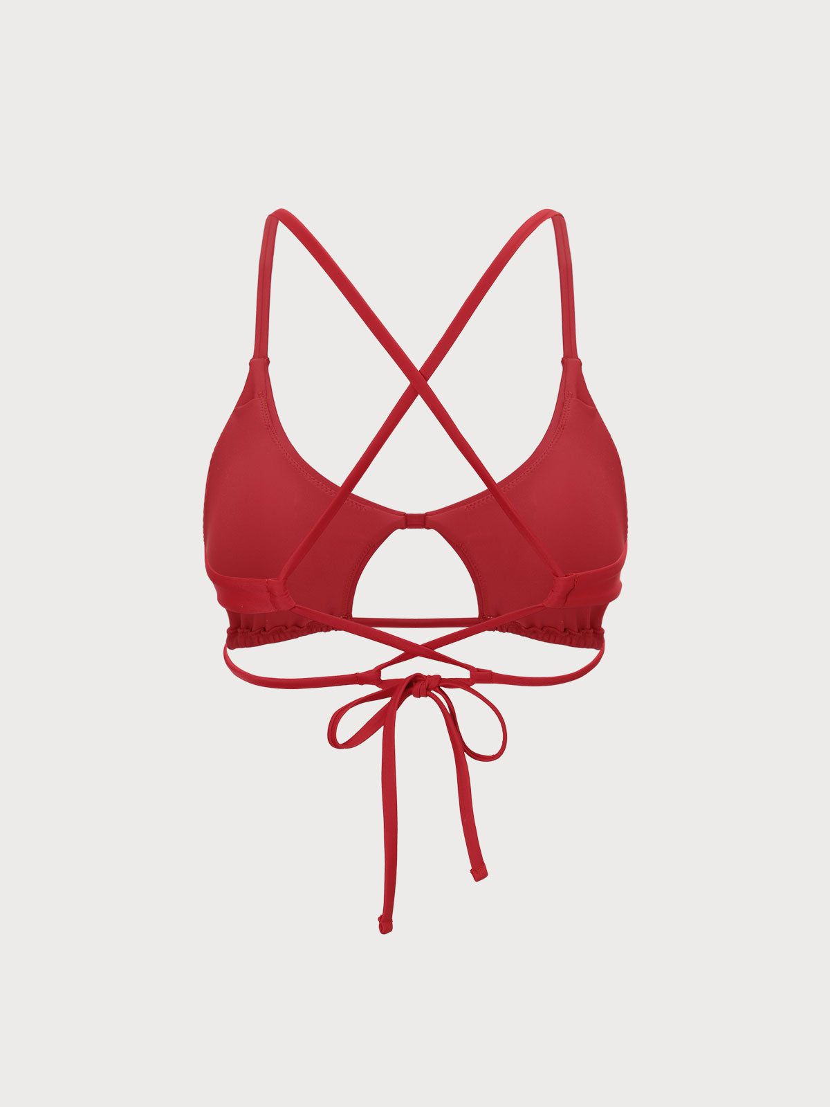 Premium Kırmızı Kesik Bikini Üstü - ECONYL® Kalitesiyle