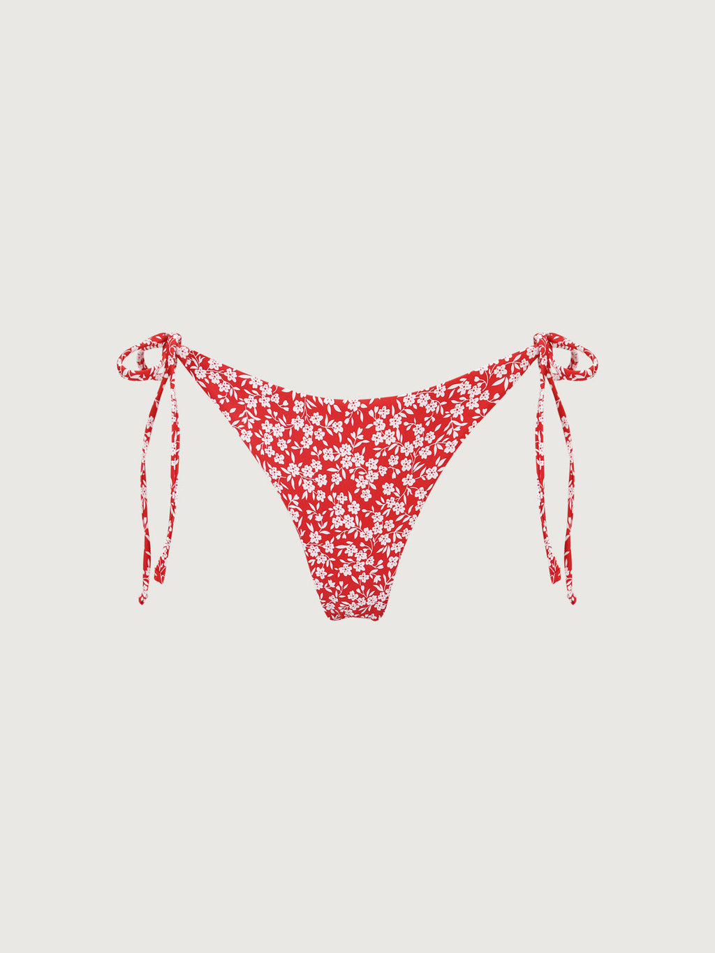 Çiçek Desenli Kırmızı Ters Çevirilebilir Bikini Altı