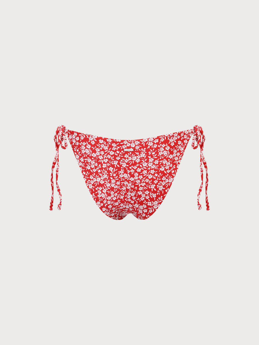 Çiçek Desenli Kırmızı Ters Çevirilebilir Bikini Altı