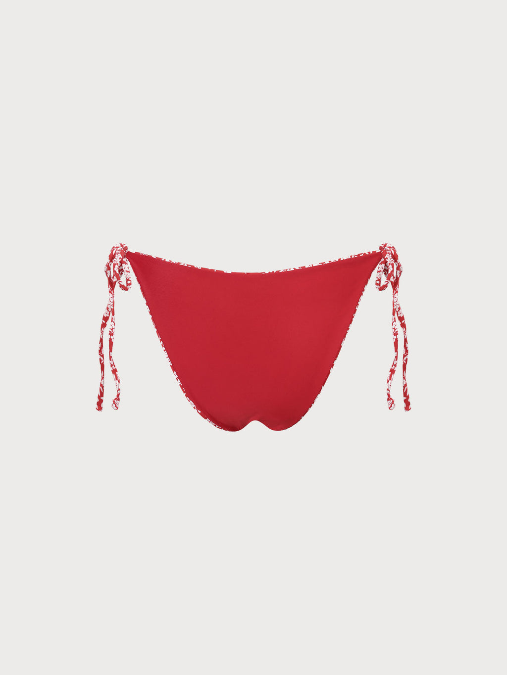 Çiçek Desenli Kırmızı Ters Çevirilebilir Bikini Altı