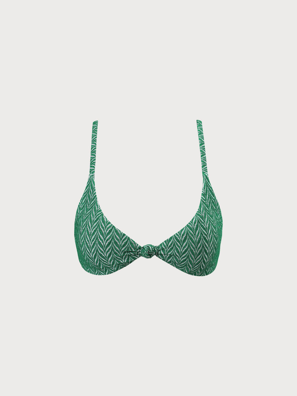 İki Yüzlü Geometrik Desenli Düğüm Bikini Üstü