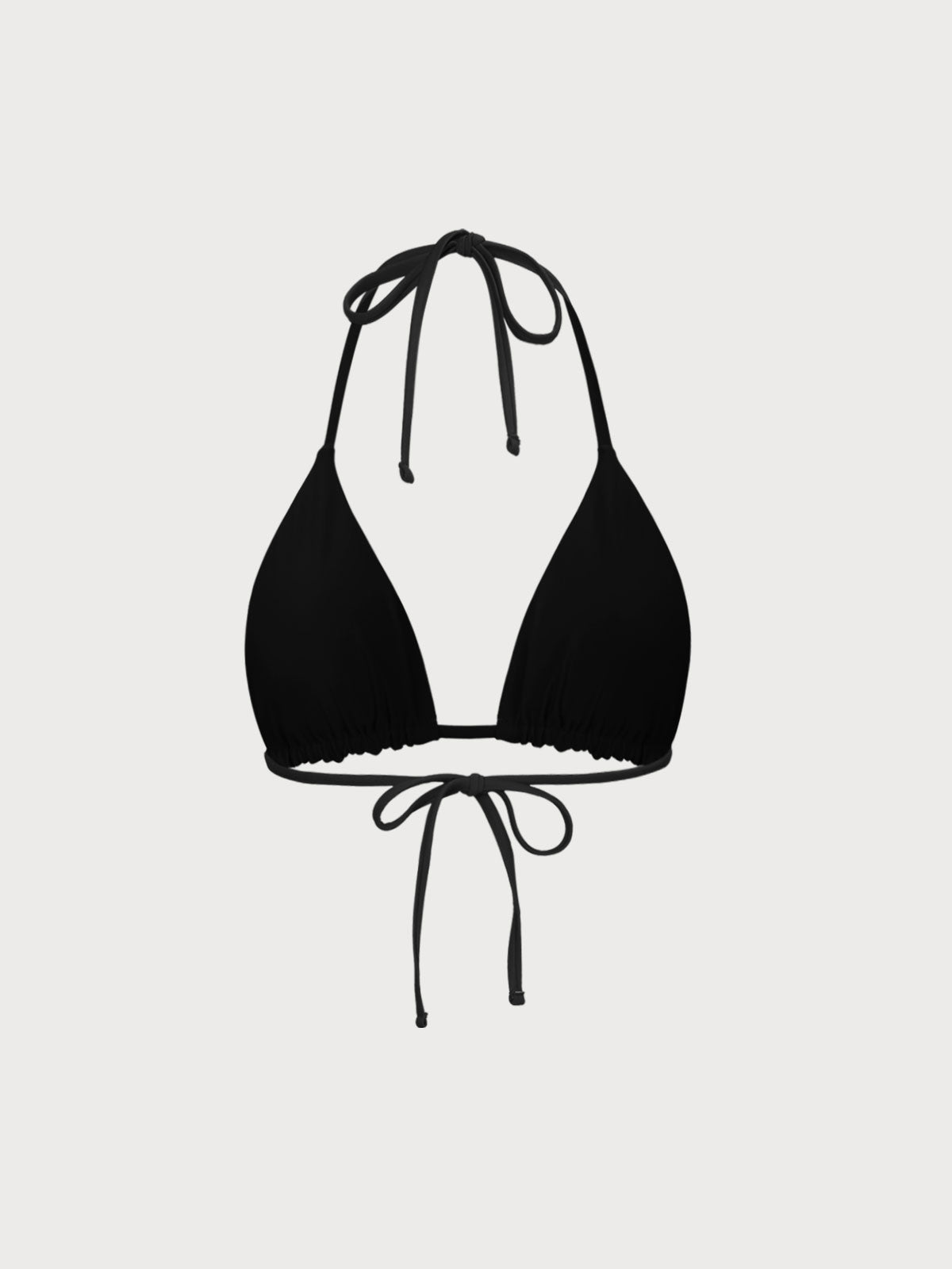 ECONYL® Premium Siyah Üçgen Bikini Üstü