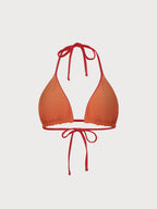 ECONYL® Kırmızı Dönüşümlü Üçgen Bikini Üstü - Şık ve Sürdürülebilir