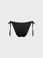 Premium ECONYL® Siyah Kravat Bikini Altı - Şık ve Çevre Dostu