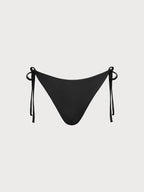 Premium ECONYL® Siyah Kravat Bikini Altı - Şık ve Çevre Dostu