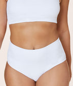 Ribanalı Yüksek Bel Beyaz Bikini Altı - Şık ve Rahat
