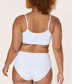 Ribanalı Yüksek Bel Beyaz Bikini Altı - Şık ve Rahat