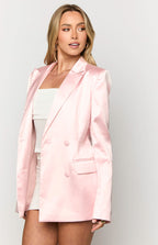Pembe Saten Blazer