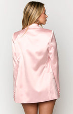 Pembe Saten Blazer