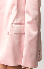 Pembe Saten Blazer