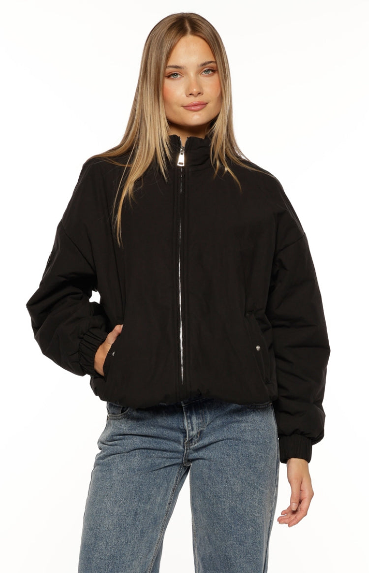 Ace Siyah Oversized Şişme Ceket