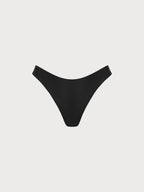 ECONYL® Siyah Şık Düşük Bel Bikini Altı - Sürdürülebilir Moda