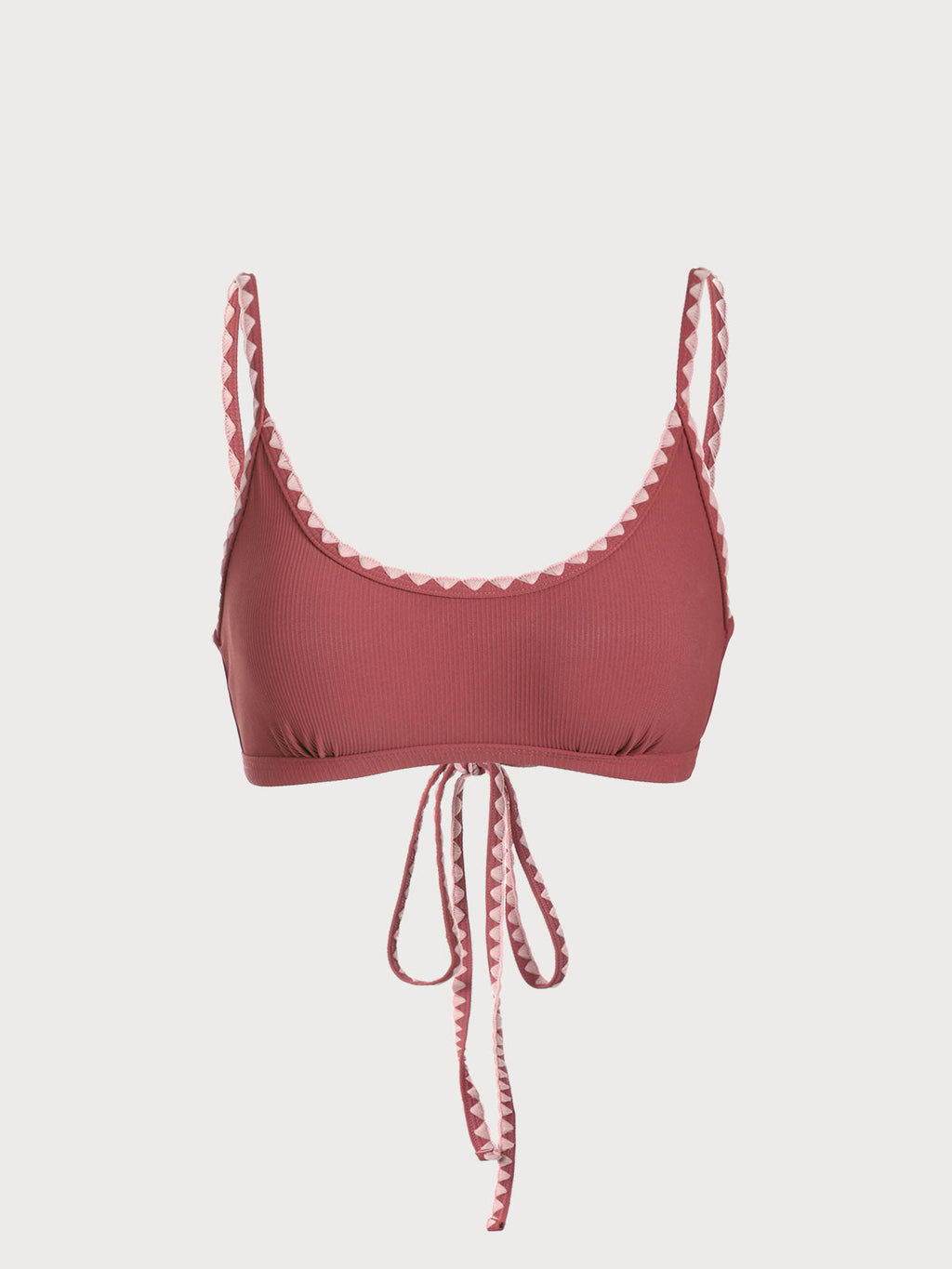 Şık Bağcıklı Scoop Bikini Üstü - Yaz Plaj Modası