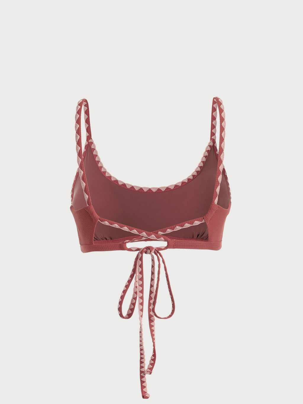 Şık Bağcıklı Scoop Bikini Üstü - Yaz Plaj Modası
