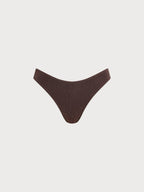 Şık Kahverengi Işıltılı Bağlamalı Bikini Altı - Yaz Modası