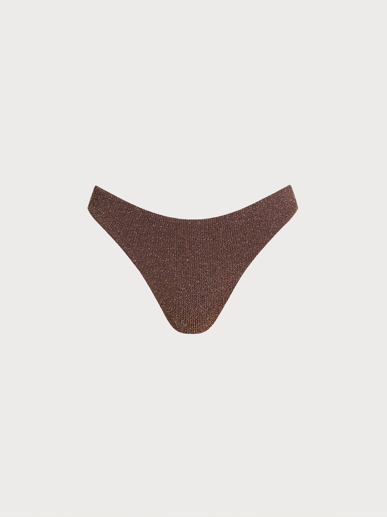 Şık Koyu Kahverengi Lurex Bikini Altı - Yaz Modası