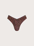 V Kesim Leopar Desenli Lurex Bikini Altı - Şıklığın Adresi