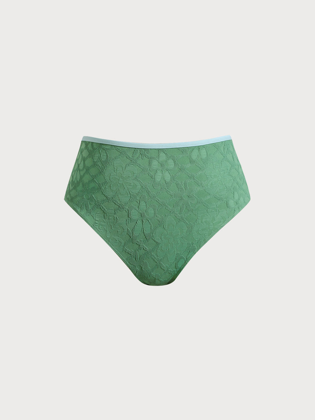 Koyu Yeşil Kontrast Büyük Beden Bikini Altı - Şık ve Rahat