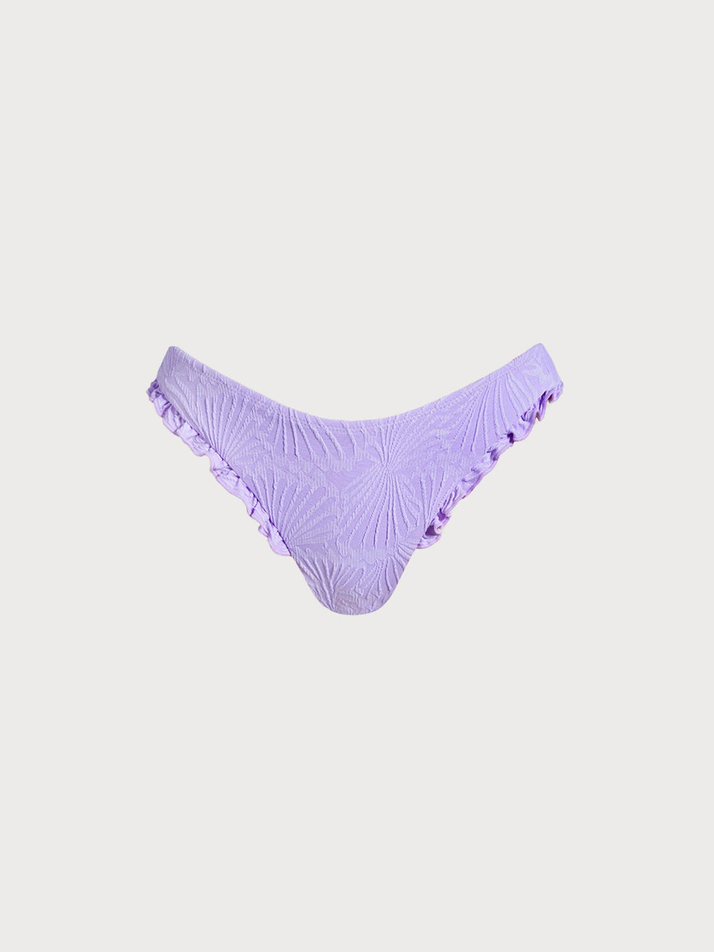 Mor Dantel Detaylı Volanlı Bikini Altı