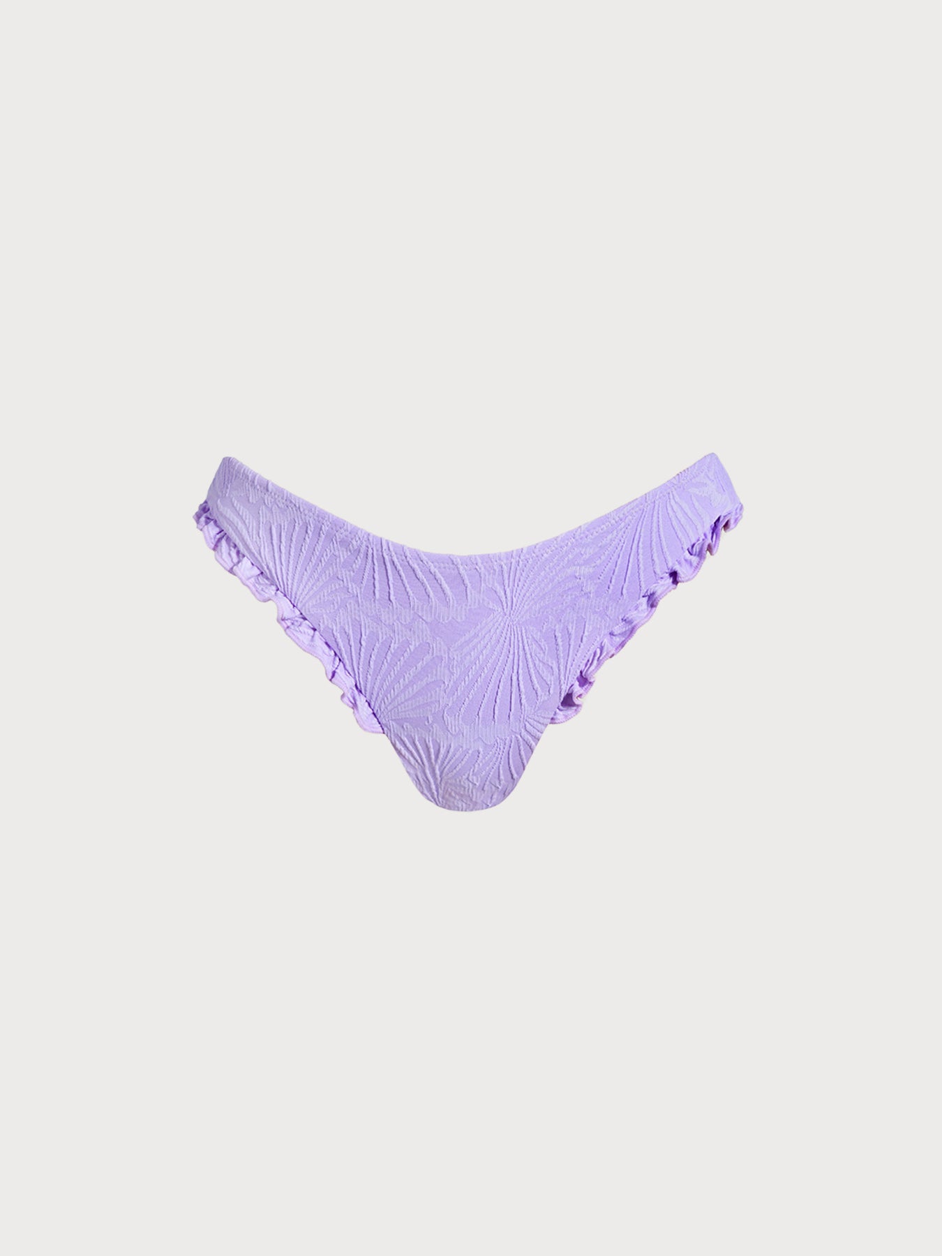 Mor Dantel Detaylı Volanlı Bikini Altı