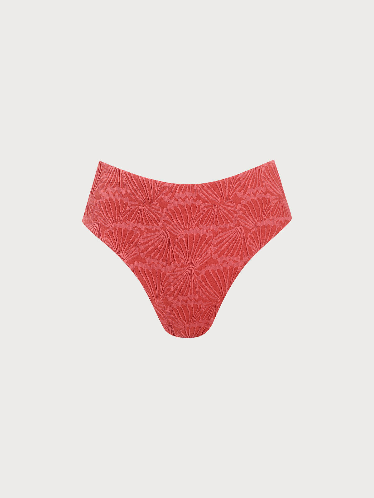Premium Kırmızı Jakarlı Bikini Altı - Tam Kapama