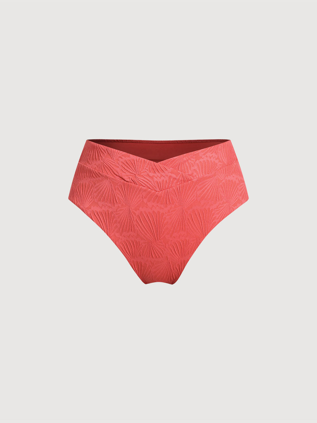 Premium Kırmızı Jakarlı V Kesim Büyük Beden Bikini Altı