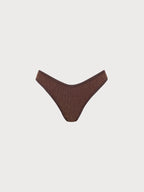 Premium Koyu Kahverengi V Kesim Tam Kapama Bikini Altı