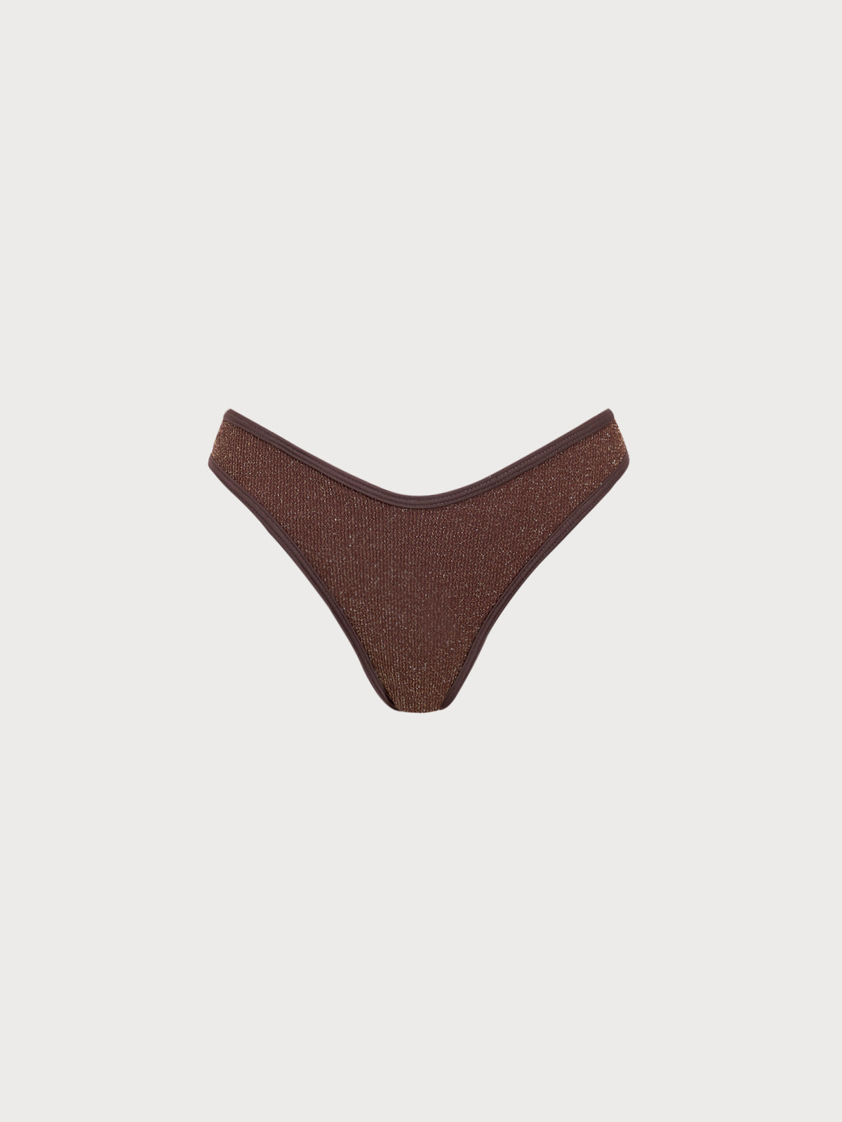 Premium Koyu Kahverengi V Kesim Tam Kapama Bikini Altı
