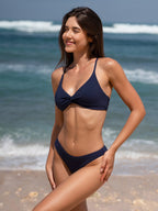 Şık Lacivert Düşük Bel Bikini Altı - Yaz Plaj Modası