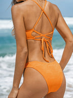Turuncu Desenli Premium Bikini Altı