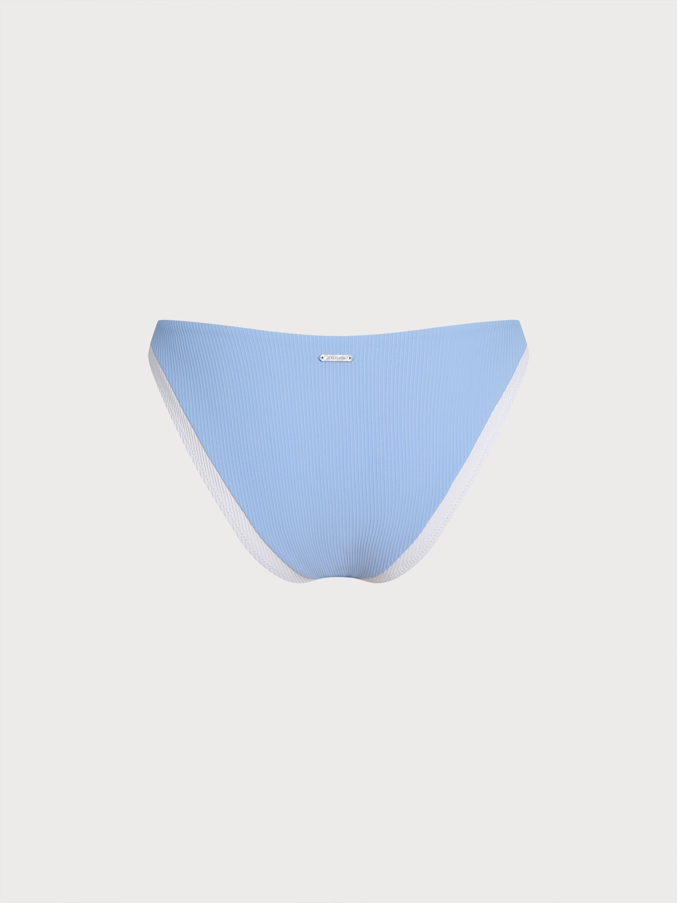 Şık Mavi Kontrast V Kesim Bikini Altı