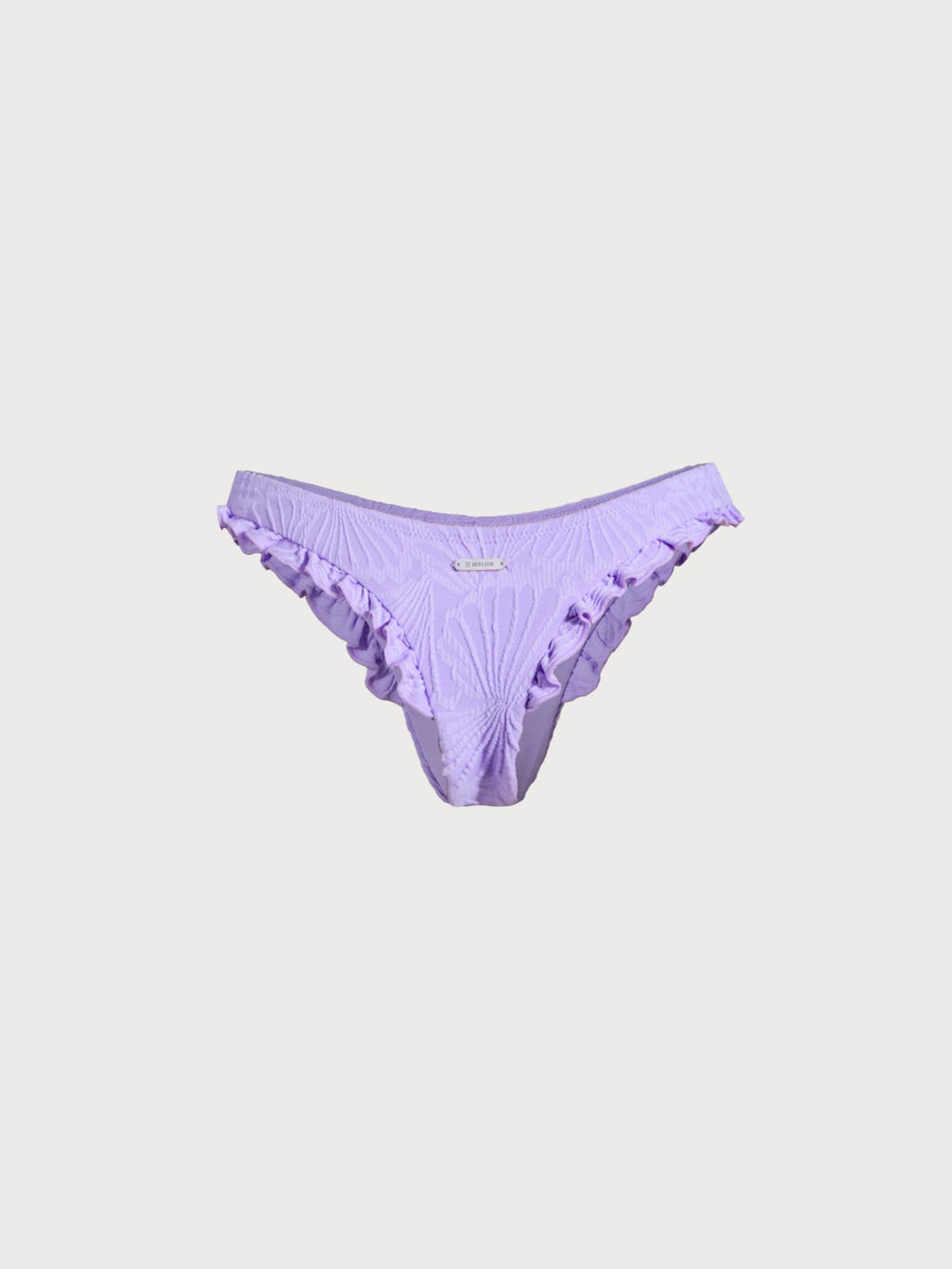 Mor Dantel Detaylı Volanlı Bikini Altı