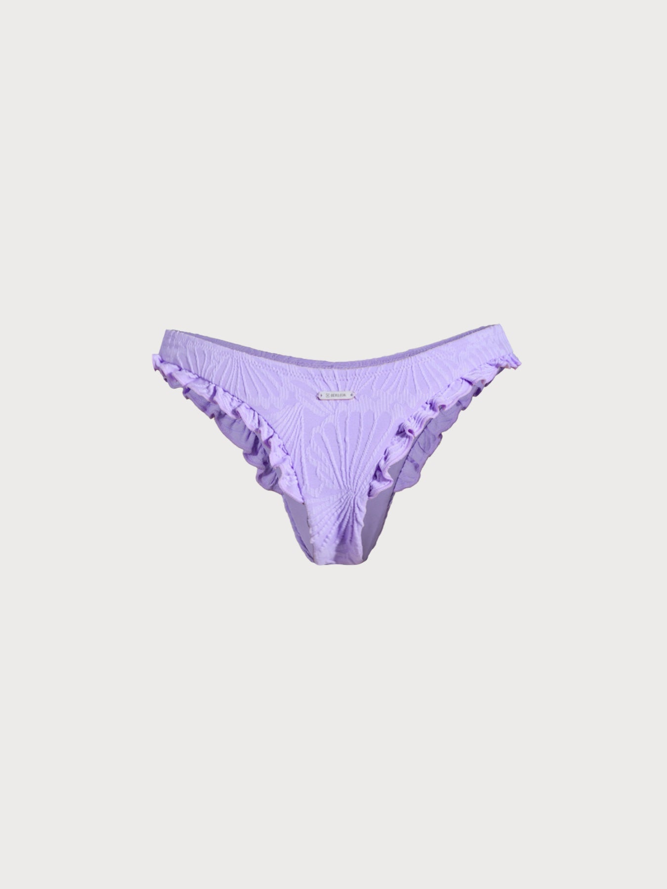 Mor Dantel Detaylı Volanlı Bikini Altı