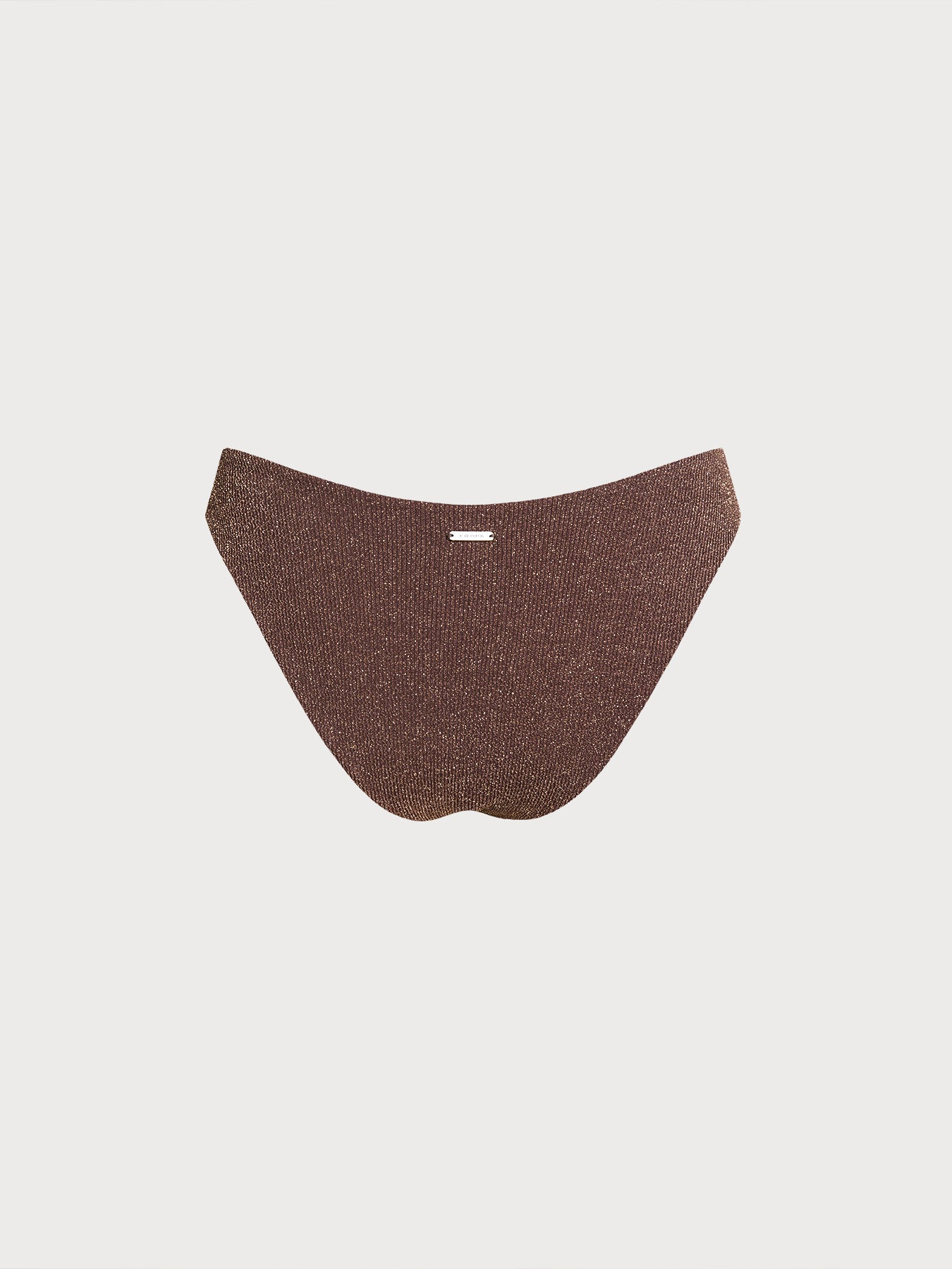 Şık Koyu Kahverengi Lurex Bikini Altı - Yaz Modası