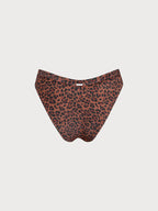 V Kesim Leopar Desenli Lurex Bikini Altı - Şıklığın Adresi
